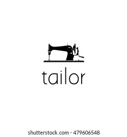 sewing machine logo graphic design concept. Editable sewing machine element, can be used as logotype, icon, template in web and print 