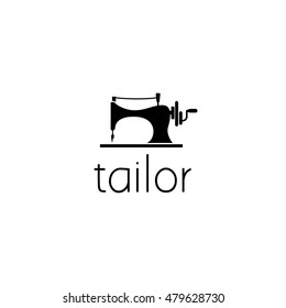 sewing machine logo graphic design concept. Editable sewing machine element, can be used as logotype, icon, template in web and print
