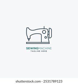 Sewing machine logo. Textile logo. Custom vector logo template.