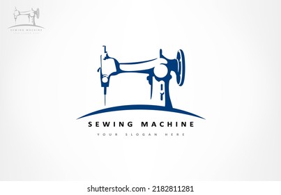 Sewing machine logo vector design