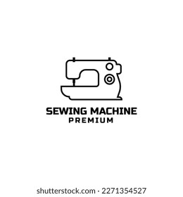 Sewing machine logo vector design template illustration