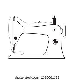 Sewing machine logo vector illustration design