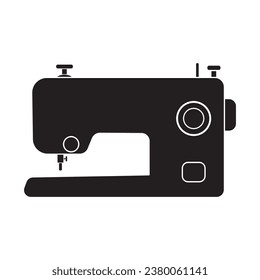 Diseño de ilustración vectorial del logotipo de la máquina de costura