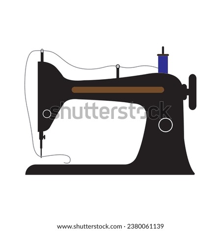 Sewing machine logo vector illustration design