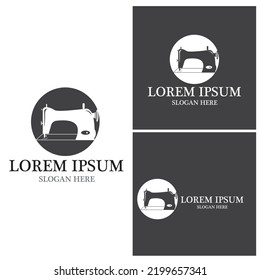 Sewing machine logo vector template