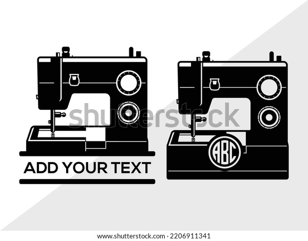 Sewing Machine Monogram Svg Printable Vector Stock Vector (Royalty Free ...