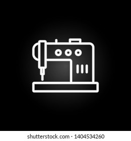 sewing machine neon icon. Elements of intelligence set. Simple icon for websites, web design, mobile app, info graphics