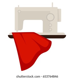 Sewing machine and red cloth