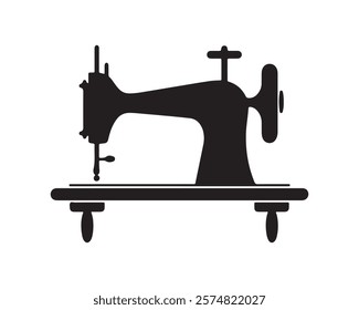 Sewing machine silhouette vector illustration icon type design