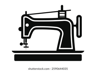 Sewing Machine Silhouette vector illustration on white background