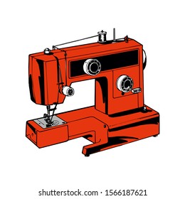 Sewing machine sketch for your design