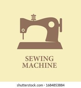 Sewing machine with a spool of thread icon vector illustration sign