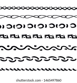 Sewing machine stitches. Stitching seams 
