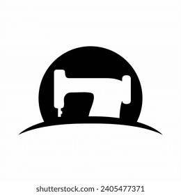 sewing machine symbol or logo, can be used as a logo for a tailor's name