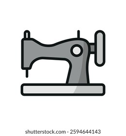 Sewing machine tailor and fashion icon represents precision and creativity, perfect for sewing, tailoring, clothing design, and textile branding.