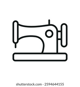 Sewing machine tailor and fashion icon represents precision and creativity, perfect for sewing, tailoring, clothing design, and textile branding.