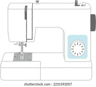 A sewing machine is a machine that sews together fabrics, paper, leather, etc.