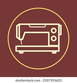 Sewing machine trendy icon solid abstract vector illustration colorful artwork beautiful design.eps