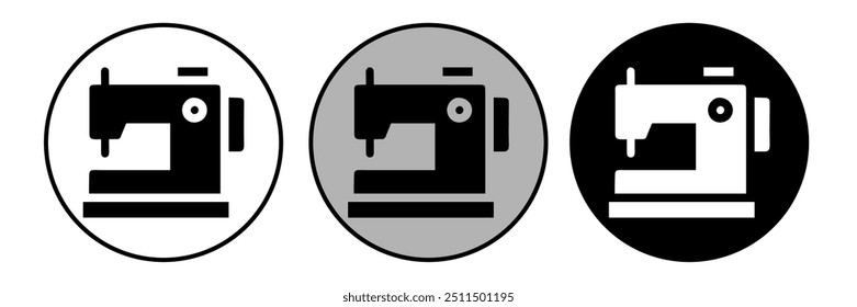 Máquina de costura ícones da moda definir sólido abstrato vetor ilustração arte colorida belo design.eps