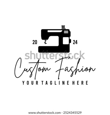 Sewing Machine Vector for Custom Fashion Style Logo