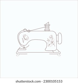 sewing machine Vector design by illustrator