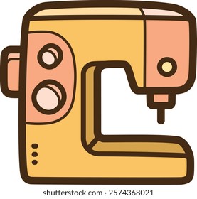 Sewing machine vector doodle illustration and graphic