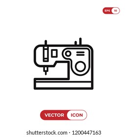 Sewing machine vector icon