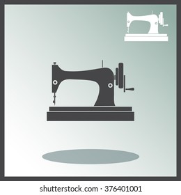 Sewing machine vector icon. 