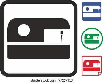 Sewing machine vector icon