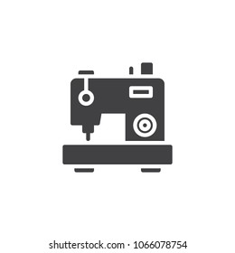 Sewing machine vector icon. filled flat sign for mobile concept and web design. Electric sewing machine simple solid icon. Symbol, logo illustration. Pixel perfect vector graphics