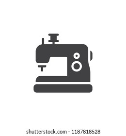 Sewing machine vector icon. filled flat sign for mobile concept and web design. Electric sewing machine simple solid icon. Symbol, logo illustration. Pixel perfect vector graphics