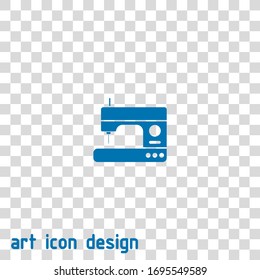 sewing machine vector icon on white background