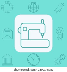 Sewing machine vector icon sign symbol