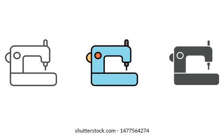 Sewing machine vector icon sign symbol