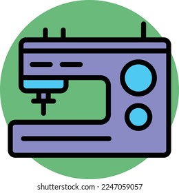 Sewing Machine Vector Icon which is suitable for commercial work and easily modify or edit it
