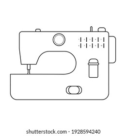 Sewing machine vector icon.Outline vector icon isolated on white background sewing machine.