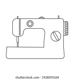 Nähmaschine Vektorsymbol.RahmenVektorsymbol einzeln auf weißem Hintergrund, Nähmaschine.