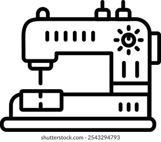 Sewing Machine Vector Illustration Detailed Icon