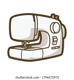 Sewing machine vector illustration. Home appliances.