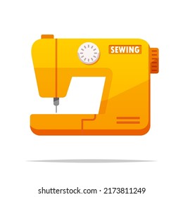 Ilustración aislada del vector de máquina de coser