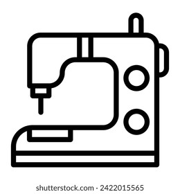 Sewing Machine Vector Line Icon Design