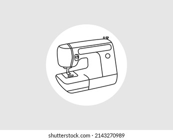 sewing machine vector. Tailor vector logo. Sewing machine logo template. Fashion logo. Sewing machine vector icon isolated on white background