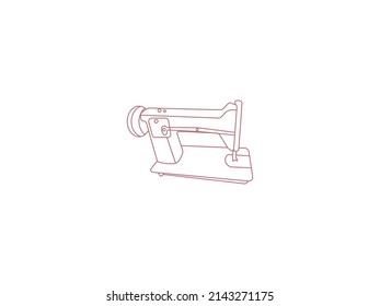 sewing machine vector. Tailor vector logo. Sewing machine logo template. Fashion logo. Sewing machine vector icon isolated on white background