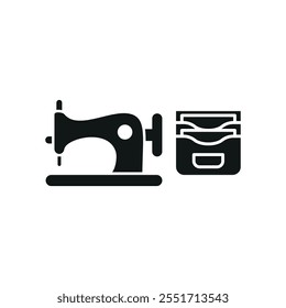 Sewing machine and wallet set tailor and fashion icon vector basic design simple and modern concept graphic