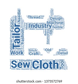 sewing machine word cloud. tag cloud about sewing machine