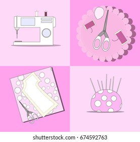 sewing machine,tools and materials sewing and needlework
