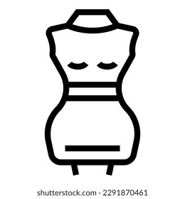 Sewing manequin icon outline vector. Craft art. Hand children