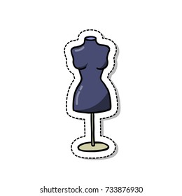 sewing mannequin doodle icon