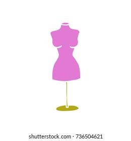 sewing mannequin doodle icon