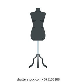 Sewing mannequin icon in flat style isolated on white background vector illustration